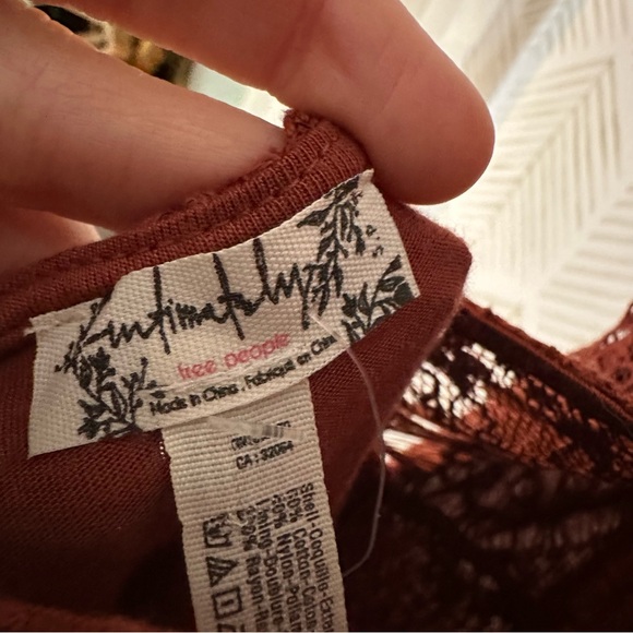 🔆 Free People Terra-cotta Intimately Daydream Bodycon Dress, size Small NWT - Picture 5 of 8